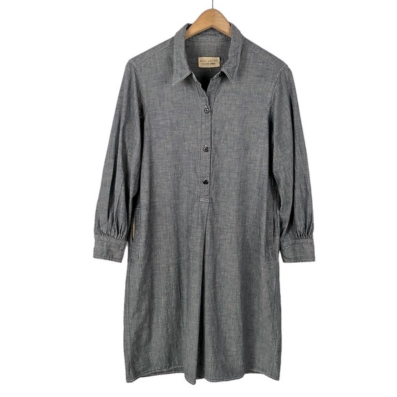 NILI LOTAN Minimalist Long Sleeve Button Down Shirt Dress - Picture 6 of 9
